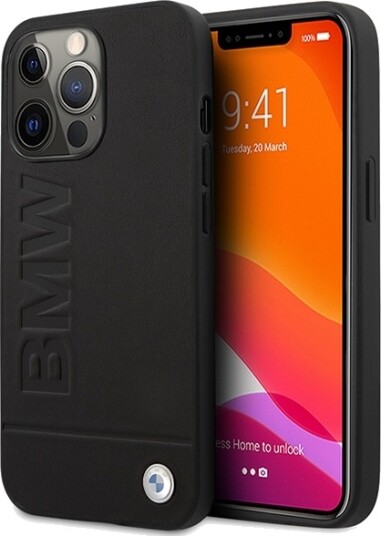 Partnertele Original BMW Frontpaneldeksel Bmhmp14lsllbk For Iphone 14 Pro (Hot Stamp Og Metal Logo + Mag / Black)