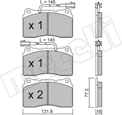 METELLI 22 0288 0 Bremseklosser