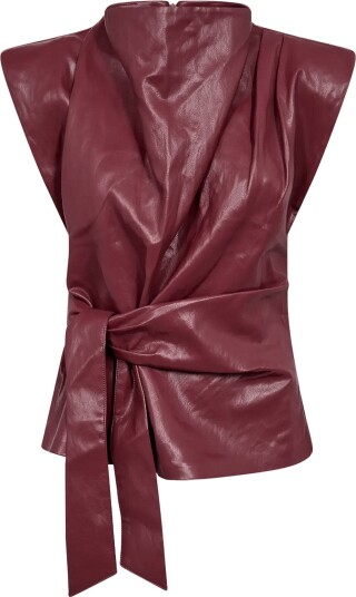 Co" Couture Gittcc Pleat Top   BERRY RED   XL