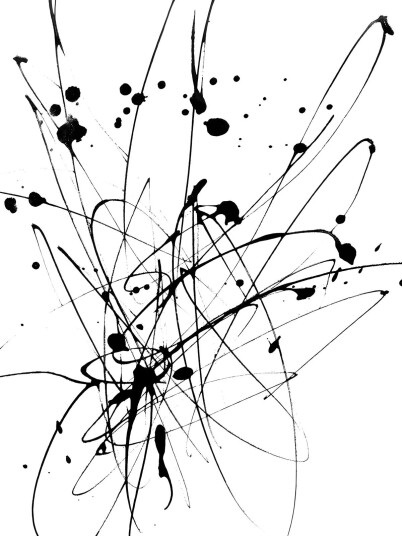 Namly Design Plakat Svart Blekk Abstrakt Kunst POSTER2CPWW5
