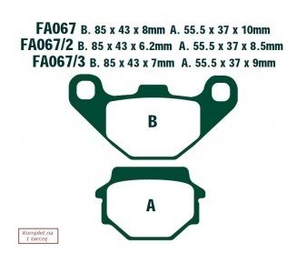 Bremseklosser EBC Brakes FA067 Bremseklosser EBC Brakes FA067