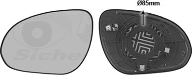 VAN WEZEL 8207837 Speilglass, ytterspeil