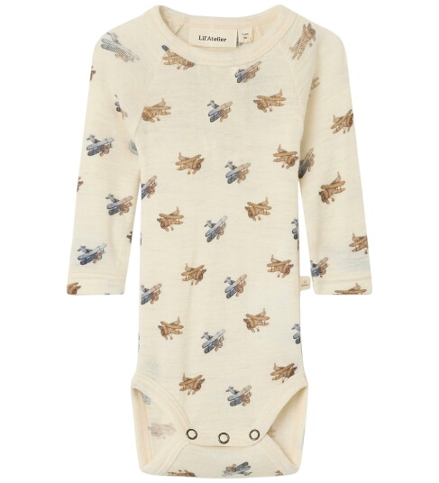 Lil"Atelier Turtledove Melange Nbmnalu Wo/Mo Ls Slim Body Lil Noos 86