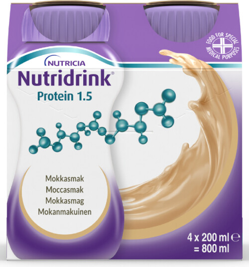 Nutridrink Protein næringsdrikk mokka 4x200 ml Nutridrink Protein næringsdrikk mokka 4x200 ml