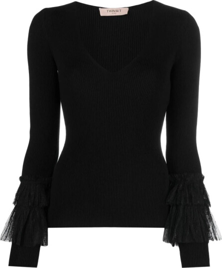 Twinset Dame Strikkevarer Svart M,