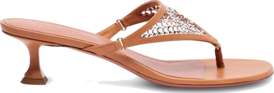 Amina Muaddi Dame Sko Beige 40 EU, Amina Muaddi Dame Sko Beige 40 EU,