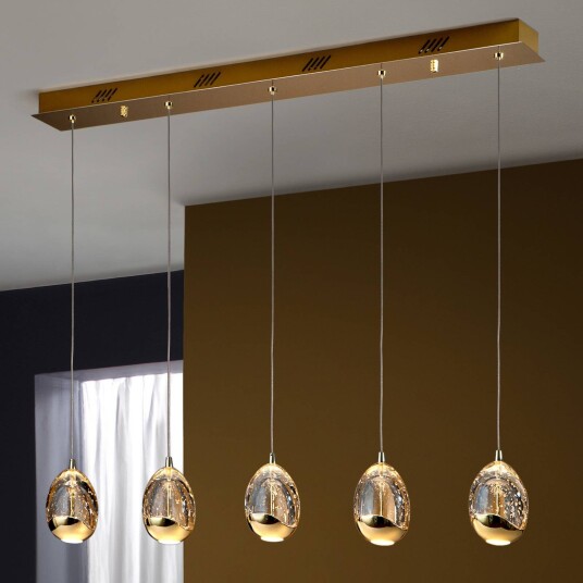 Schuller Valencia Pendellampe i glass Rocio, dimbar, Krem / amber, Stue / spisestue, Glass Schuller Valencia Pendellampe i glass Rocio, dimbar, Krem / amber, Stue / spisestue, Glass