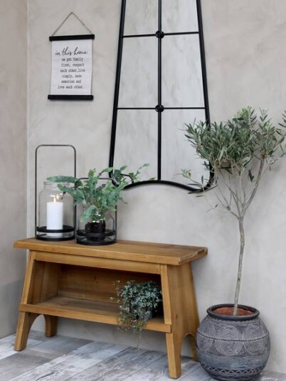 Chic Antique Benk med hylle fra Chic Antique H48,5/L80/B30 cm i tre