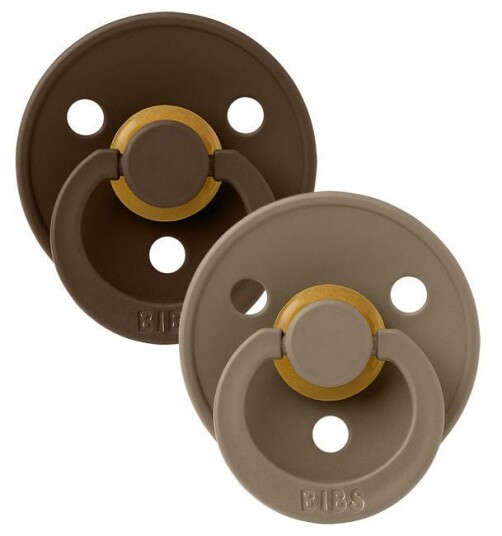 BIBS Smokk Colour 2-pack Lateks Størrelse 2 Mocha/Dark Oak