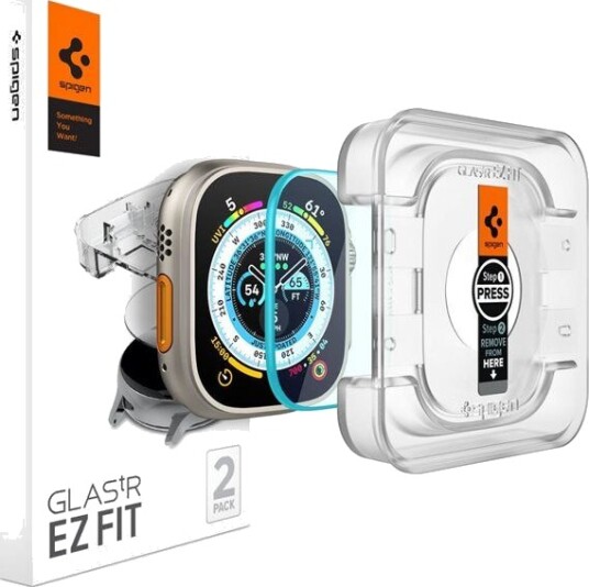 Spigen EZ Fit Skjermbeskytter for Apple Watch Ultra 49mm - 2 Pakke, Gjennomsiktig