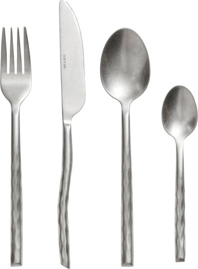 Muubs Cutlery Uta - Stonepolish 16 Pcs - Silver - ONE SIZE Muubs Cutlery Uta - Stonepolish 16 Pcs - Silver - ONE SIZE