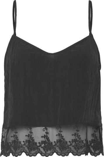 Monki Strap Bloomers Top Black XXS