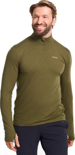RevolutionRace Herre > Overdeler > Langermede skjorter Impulse Half zip Top Herre Dark Olive Melange Størrelse:S