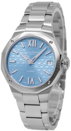 Baume & Mercier Dameklokke M0A10811 Riviera Blå/Stål Ø33 mm
