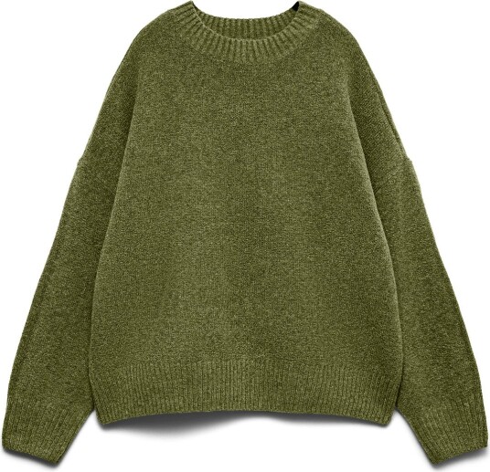 Vero Moda Vmboom Ls O Neck Pullover Ga Noos Khaki green XL