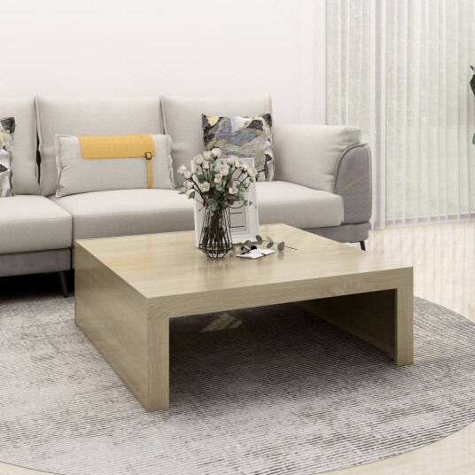 vidaXL Salongbord sonoma eik 100x100x35 cm sponplate vidaXL Salongbord sonoma eik 100x100x35 cm sponplate