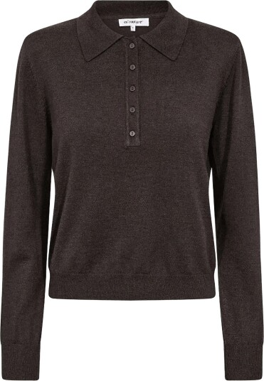 Co" Couture Corycc Padded Polo Knit DARK BROWN XS