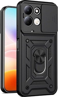Xiaomi Redmi 17 5G/4G Hybrid-deksel med Roterende Ring med Kameraskjold - Svart