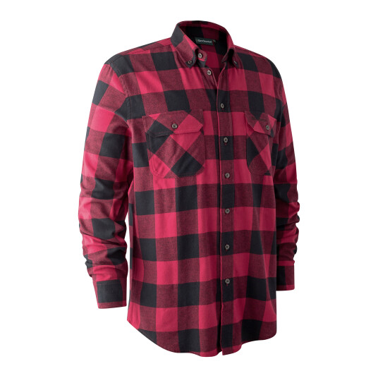 Deerhunter Men's Marvin Flannel Shirt Red Check 39/40 Deerhunter Men's Marvin Flannel Shirt Red Check 39/40
