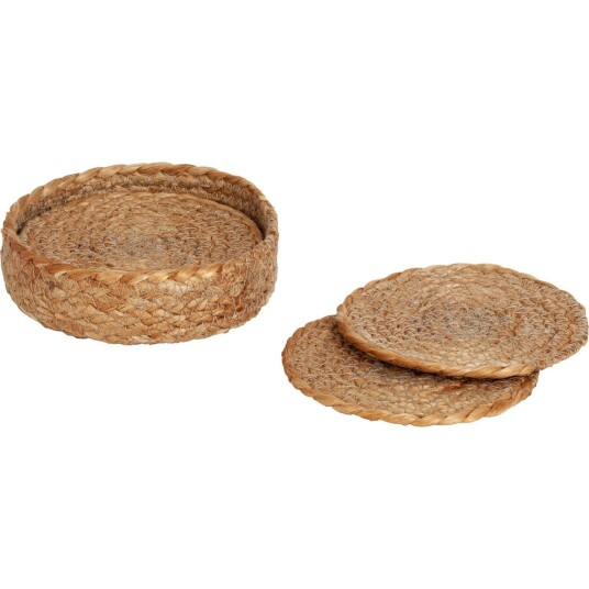 Dixie Elin Glassunderlag 6 pk Naturlig