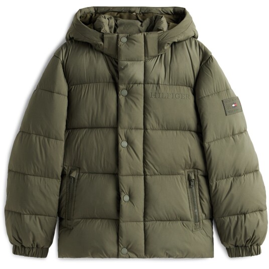 Tommy Hilfiger Pewter Green Matt Og Shine Embossed Jakke 12 år Tommy Hilfiger Pewter Green Matt Og Shine Embossed Jakke 12 år