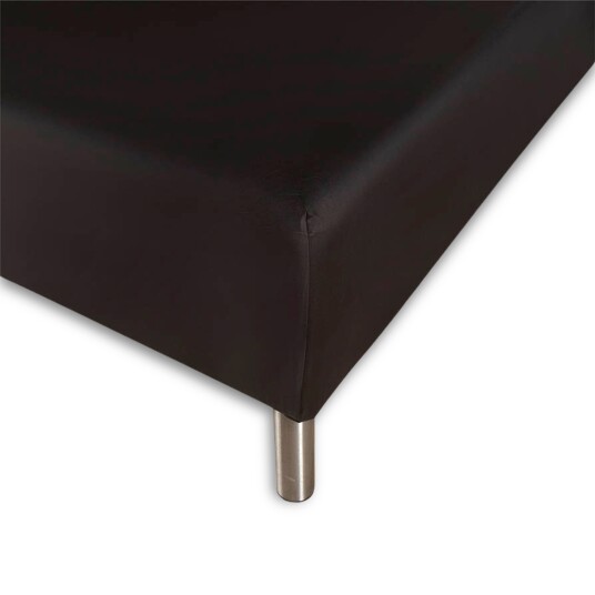 Borg Living Fasonglaken - 100% Bomullssateng - Svart - 140x210x30 cm