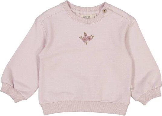 Wheat Sweatshirt Eliza Embroidery Soft Lilac (92 / 2 år)