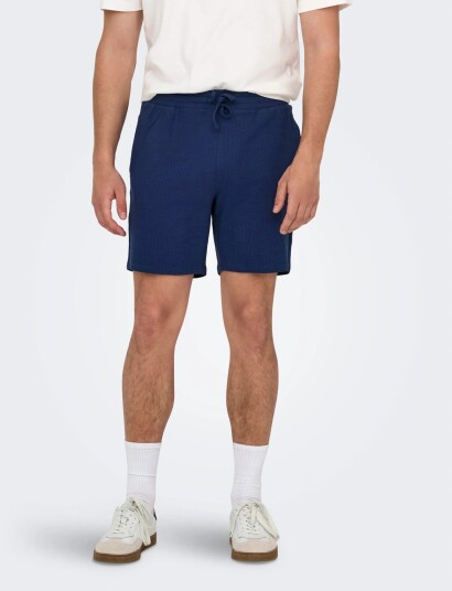 ONLY & SONS Onskian Life Reg Seersucker Shorts Noos Navy XS ONLY & SONS Onskian Life Reg Seersucker Shorts Noos Navy XS