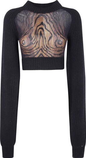 Jean Paul Gaultier Dame Strikkevarer Svart M, Jean Paul Gaultier Dame Strikkevarer Svart M,
