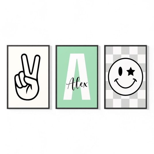 Personlig plakat Moderne symboler / Sett med 3