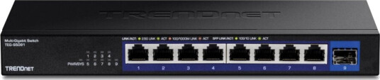 Trendnet Teg-S5091 - Version V1.0R - Switch - Ikke-Styrt - 8 X 1/2.5G X 1 Gigabit / 10 Gigabit Sfp+ - Veggmonterbar - Taa-Samsvar Trendnet Teg-S5091 - Version V1.0R - Switch - Ikke-Styrt - 8 X 1/2.5G X 1 Gigabit / 10 Gigabit Sfp+ - Veggmonterbar - Taa-Samsvar