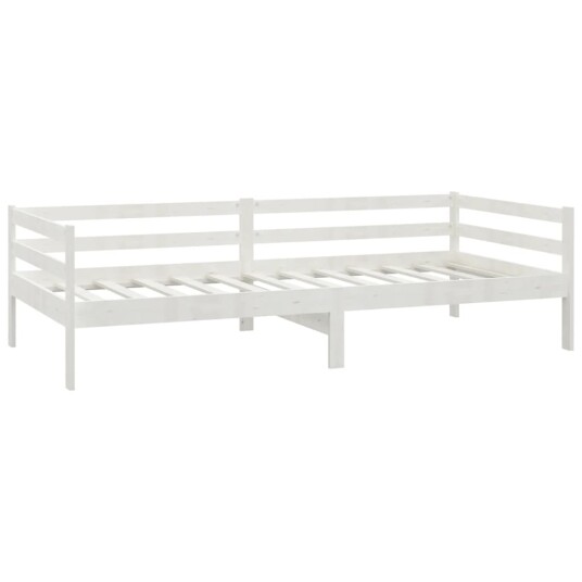 vidaXL Dagseng hvit heltre furu 90x200 cm