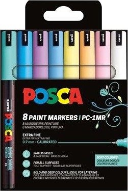 POSCA Marker st Soft Colors PC 1MR 8 ass