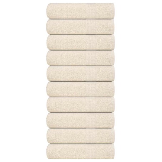  Dusjhåndklær FROGN 10 stk kremhvit 70x140 cm 360 gsm