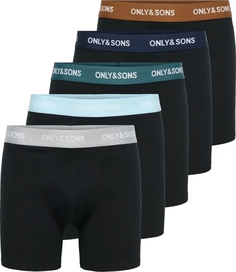 ONLY & SONS Onsriber Boxer 5Pack Black XS