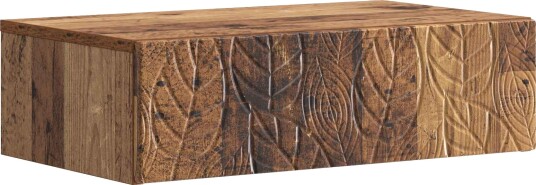 vidaXL Vegghengt Sidebord Gammelt tre 59 x 34,5 x 17 cm Konstruert tre