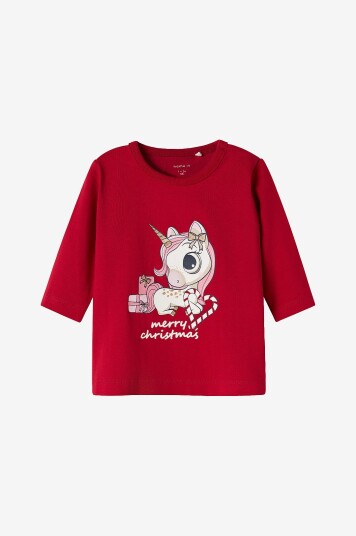 Name It Baby T skjorte nbfRo LS Box Rød