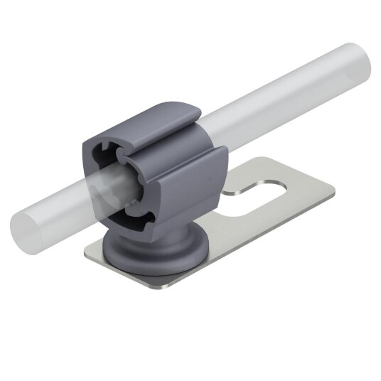 Obo Bettermann 5216818 Ledningsholder underdel med ovalt hull Ø 8,5 mm Jording & lynavledere