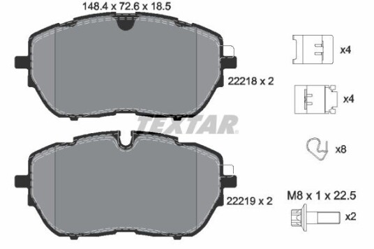 Bremseklosser TEXTAR 2221801