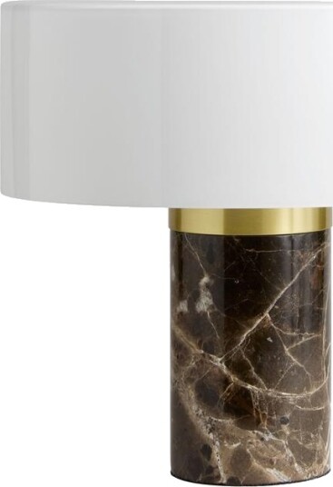 Decotique Halo Marmor Bordlampe Opal/ Brun