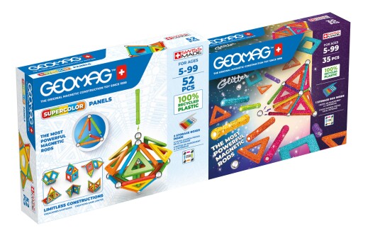 Geomag Supercolor & Glitter Panels Byggesett 2-Pack 87 Deler Geomag Supercolor & Glitter Panels Byggesett 2-Pack 87 Deler