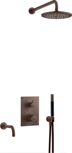Tapwell Box7368 ED2 Takdusj Innbygging med Badekartut Bronze