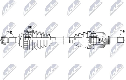 NTY NPW CT 165 Drivaksel NTY NPW CT 165 Drivaksel