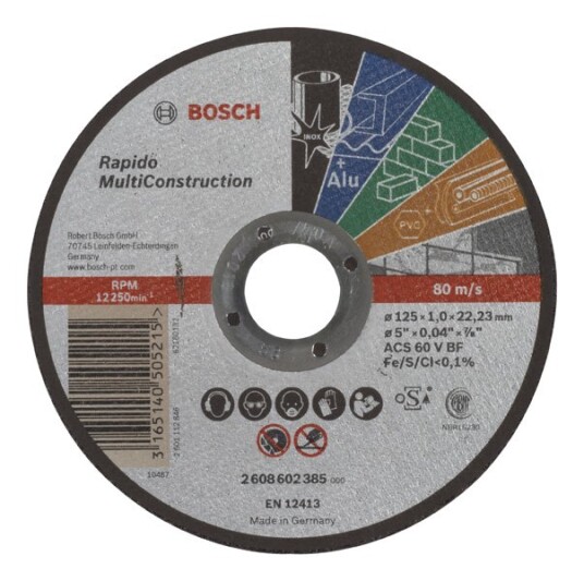 Bosch multi construction rapido-kappeskiver-125
