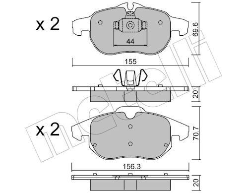 Bremseklosser METELLI 22 0540 0