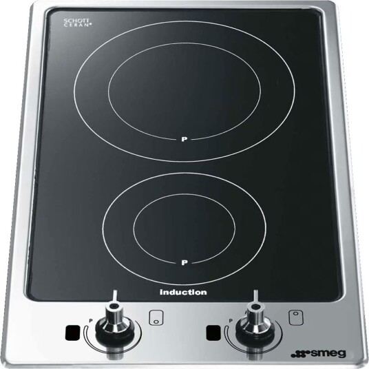 Smeg 30 cm Induksjonstopp med Timer og Holder Varm i Rustfritt Stål PGF32I1 Smeg 30 cm Induksjonstopp med Timer og Holder Varm i Rustfritt Stål PGF32I1
