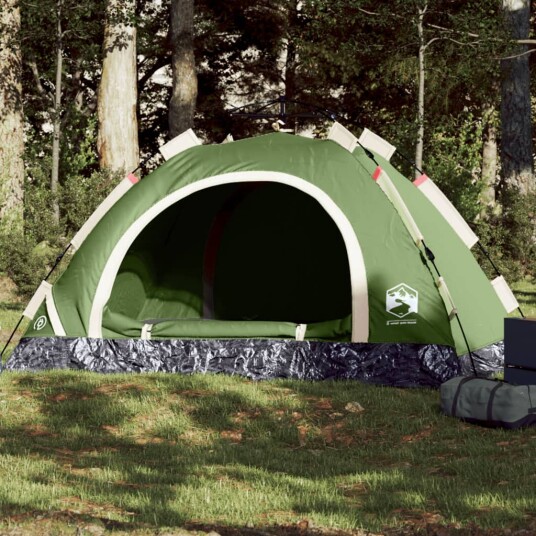 Campingtelt 3 personer grønn hurtigutløser Campingtelt 3 personer grønn hurtigutløser