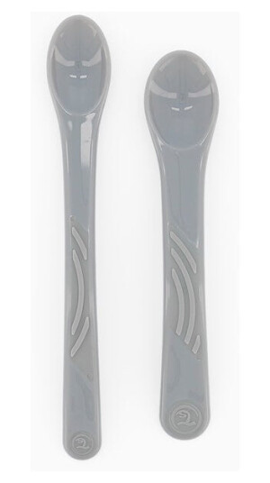 Twistshake Feeding Spoon Set 6+m Pastel Grey 2-pack