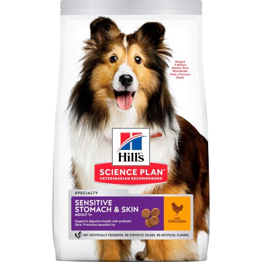 Hill´S Dog Ad Sens Stom&Skin M 14Kg