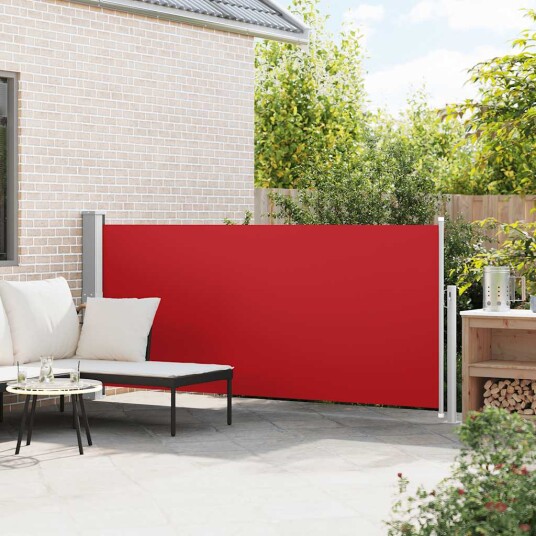vidaXL Uttrekkbar sidemarkise 140 x 300 cm rød
